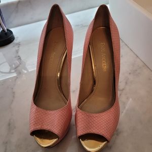 Peach snake print Enzo Angiolini Heel